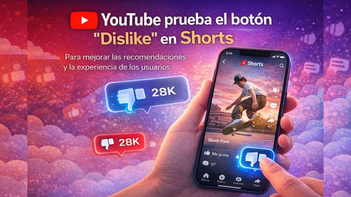 YouTube prueba el botón “Dislike” en Shorts: ¿Qué cambiará para creadores y usuarios?